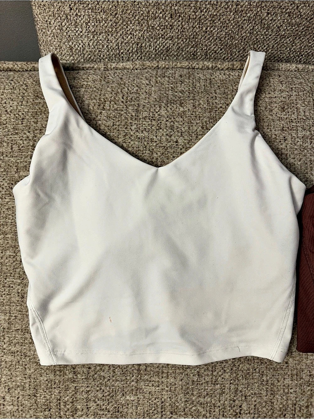 Old Navy Active PowerSoft Light Support Crop Tank White Size Medium Athletic